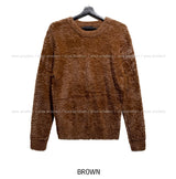Blow angora round knitwear