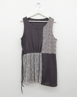 Loen Patchwork Slip Dress (2color)