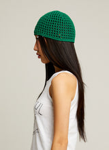 Crochet Net Beanie (green)