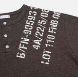 デヴェルワッフルヘンリーネックロングスリ－ブTシャツ