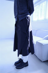 Maroon button bermuda pt (3color)