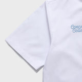 スカイブルーCパッチホワイトオックスフォードショートスリーブシャツ [Unisex]