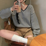 [BELLIDE MADE] ルーズフィットストライプVネックニット