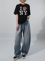 Luv NY クロップドTシャツ