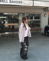 オーバーチェックシャツ