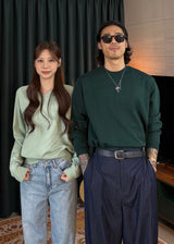 Men's カシミアウォッシャブルラウンドニット 20COLOR
