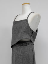 [FW/Setup Available] Bocashi Button Long Skirt