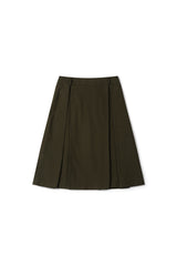 Page pintuck skirt_khaki