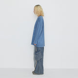Into The Galaxy Pigment Long Sleeve T Light Blue