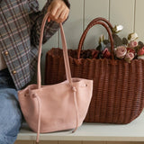 clam suede bag_coral