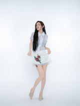 ROSE LAYERED SKIRT [IVORY]