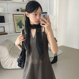 リータヴィンテージレースパンチングシースルーフラワースカーフ