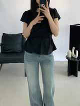 Amélie Shirred Wrap Blouse
