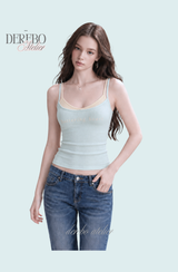 Mint lemon layered sleeveless t-shirt