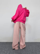 (UNISEX) DOUBLE-LINE STRING WIDE LOOSE-FIT FLEECE TRAINING PANTS - 6 COLOR