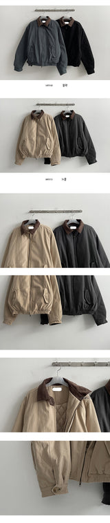 Neming Golden Collar Quilted Short Jacket