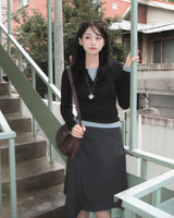 [wool30%]マーティー ボタン ロングスリーブ Tシャツ