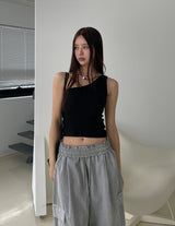 Bibi Unbalanced ribbed sleeveless