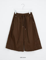 [unisex] Mado Cut Pintuck Wide Banding Bermuda Pants