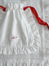 Initial Label Frill Pocket Red String Small Size