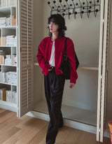 レクシーベロアクロップカーディガン
