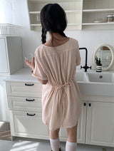 SOFT FLOWER BUTTON DRESS (2C)