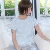 Lace Star Layered Tee (Sky Blue) F25QB118