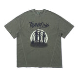 トラベリングピグメントTシャツ カーキ