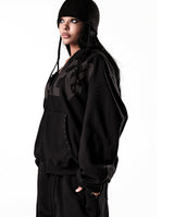 NO STRESS HOTFIX SET HOOD ZIP-UP BLACK