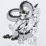 DRAGON Ringer Crop T-Shirt (WHITE)