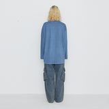 Into The Galaxy Pigment Long Sleeve T Light Blue