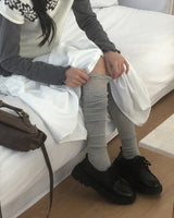 Hirat lace ribbed socks
