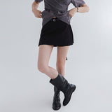 [Apid] Short Pants Skirt Belt Set -3color