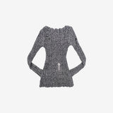 Swanne Damage Cardigan + Cropped Sleeveless Set