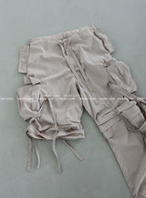 4WAY Cargo Detachable Bermuda Long Wide Pants