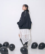 UNISEX パイピングトラックジャケット ブラック