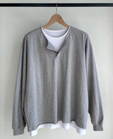 ASCLO レイヤードヘンリーネックTシャツ (3color)