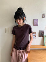 Siana Frill Dot Short Sleeve Tee