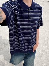 Sepia Collared Short-Sleeve Knit (3 Colors)