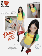 Lemonade Unbalanced Off-Shoulder Short-Sleeved T-Shirt