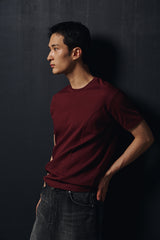 クールカーブハーフTシャツ(Burgundy)