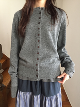 Dual-button round cardigan (3color)