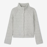 High-Neck Cardigan Ivory