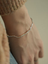 Sea of Youth, silver bracelet_March Birthstone