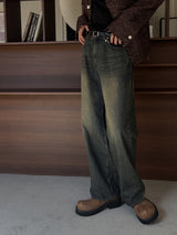 ASCLO Vintage Oil Denim Pants