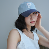 フローラル Pロゴ ボールキャップ(Soft Navy & Sky blue)