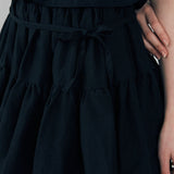 Ribbon Cancan Skirt - BLACK
