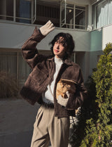 Need Mohair Crop Jacket
