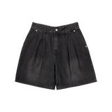 25SS ワイドベーシックデニムショートパンツ ブラック