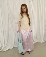 ミルキーカーブ ボートネックショートスリーブTシャツ